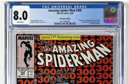 AMAZING SPIDER-MAN #300 CGC 8.0 - 1988 - NEWSSTAND EDITION - 1ST FULL APPEARANCE OF VENOM