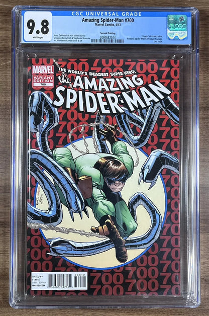 AMAZING SPIDER-MAN #700 CGC 9.8 - 2013 - 2ND PRINT - HUMBERTO RAMOS VARIANT