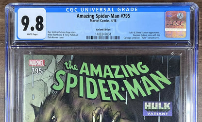 AMAZING SPIDER-MAN #795 CGC 9.8 - 2018 - DALE KEOWN HULK VARIANT - HIGH GRADE