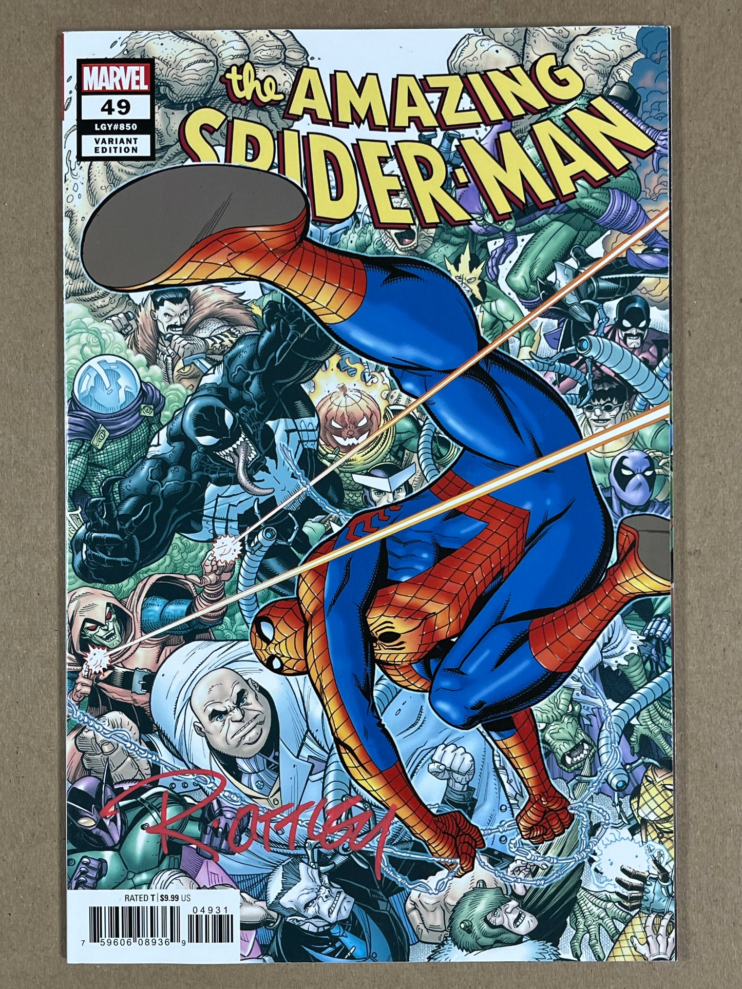 AMAZING SPIDER-MAN #49 - 2020 - NM- - BRADSHAW VARIANT - SIGNED BY RYAN OTTLEY