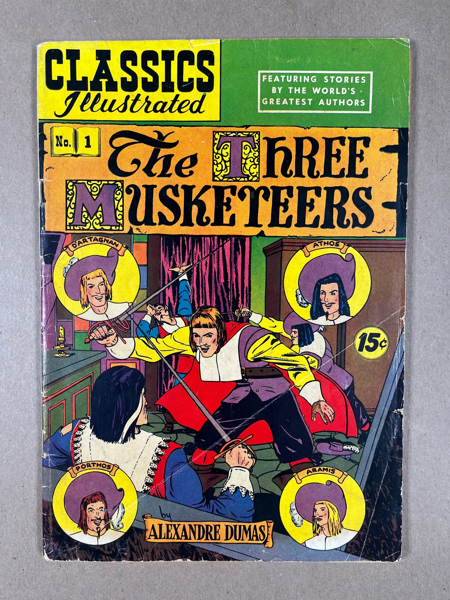 CLASSICS ILLUSTRATED #1 HRN 93 - GD/VG - THE THREE MUSKETEERS - GILBERTON