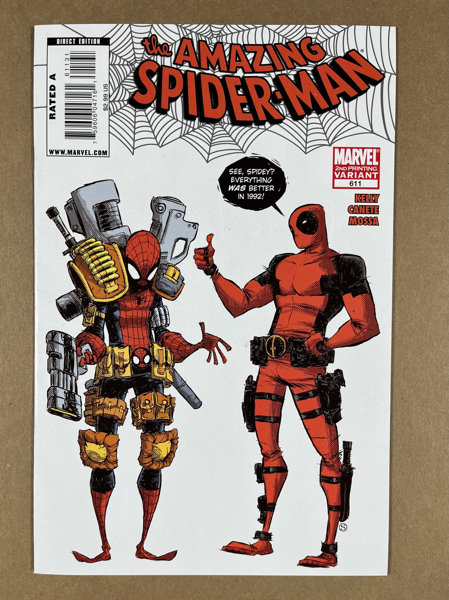 AMAZING SPIDER-MAN #611 - 2009 - VF+ - 2ND PRINT VARIANT - SKOTTIE YOUNG