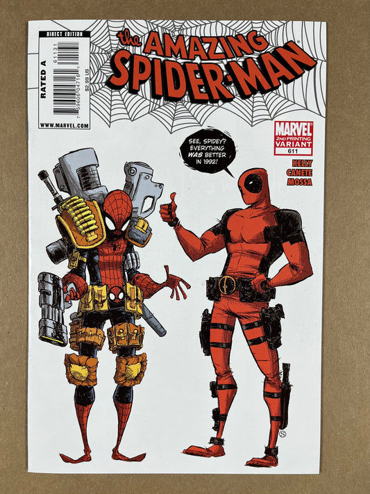 AMAZING SPIDER-MAN #611 - 2009 - VF+ - 2ND PRINT VARIANT - SKOTTIE YOUNG