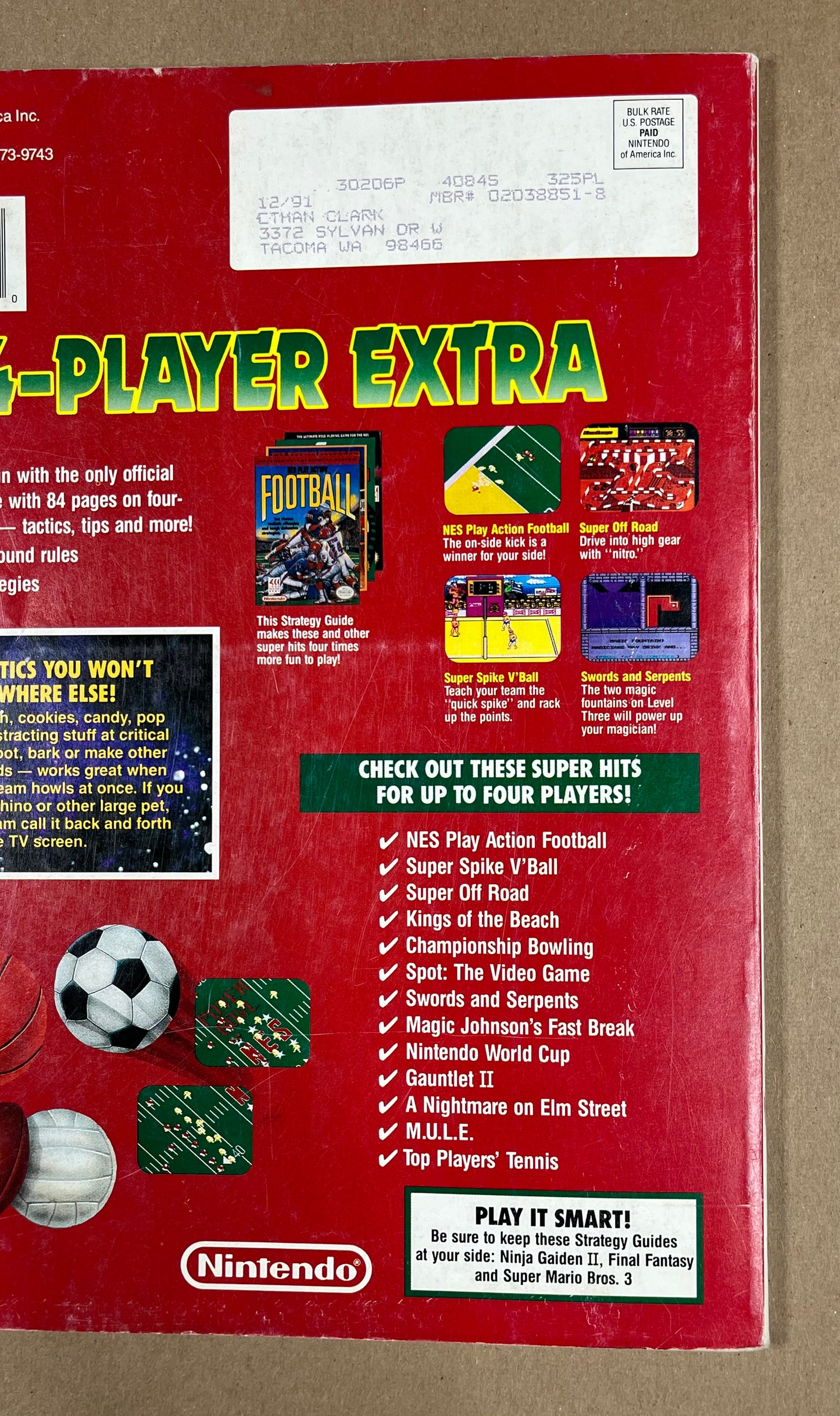 NINTENDO POWER #19 - DEC. 1990 - FN- - STRATEGY GUIDE - COMPLETE w/ INSERT