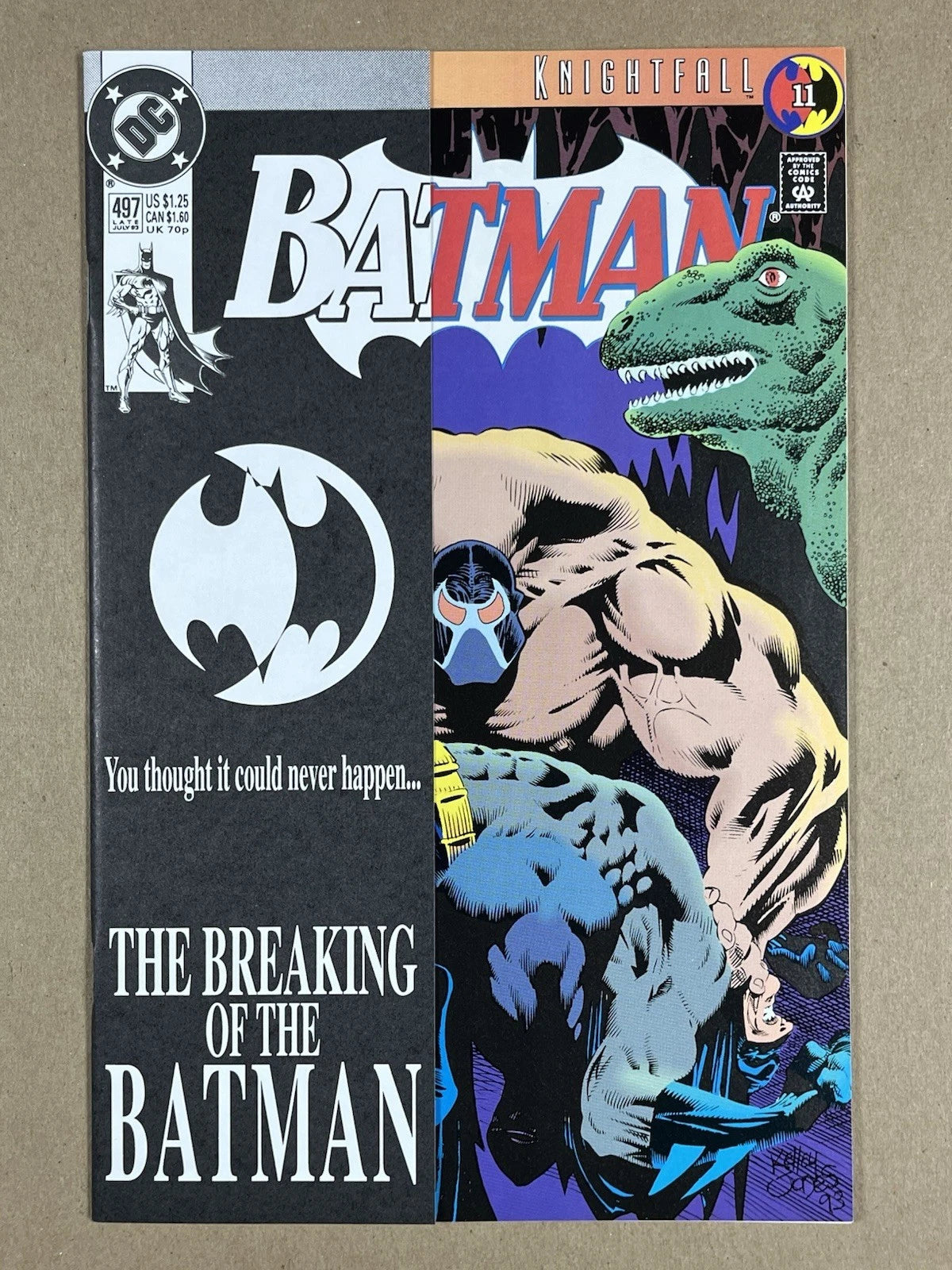BATMAN #497 - 1993 - NM - BANE BREAKS BATMAN'S BACK - DC COMICS