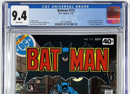 BATMAN #313 CGC 9.4 - 1979 - 1ST APPEARANCE OF TIM FOX - DC COMICS