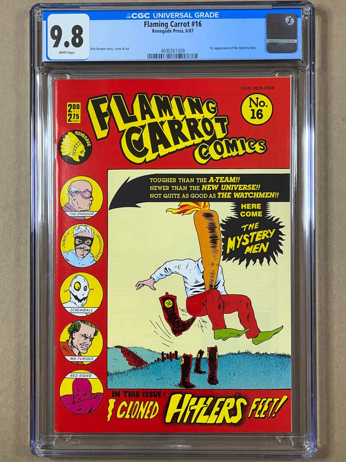 FLAMING CARROT #16 CGC 9.8 - 1ST APPEARANCE OF MYSTERY MEN- 1987 - HIGH GRADE