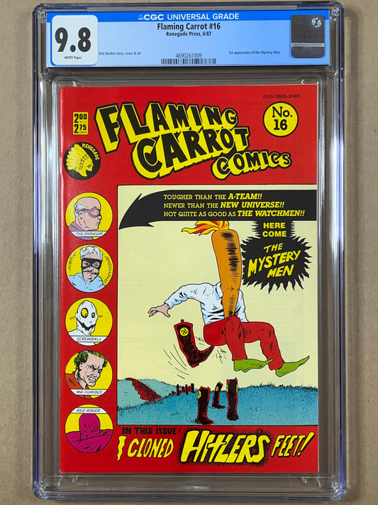 FLAMING CARROT #16 CGC 9.8 - 1ST APPEARANCE OF MYSTERY MEN- 1987 - HIGH GRADE