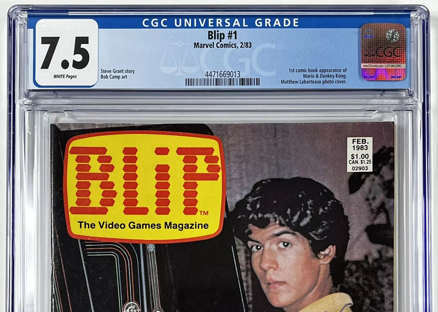 BLIP #1 CGC 7.5 - 1983 - 1ST COMIC BOOK APPEARANCE OF MARIO & DONKEY KONG - MARVEL COMICS