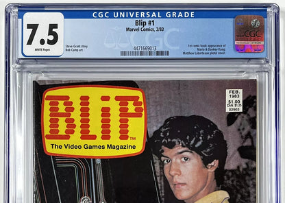 BLIP #1 CGC 7.5 - 1983 - 1ST COMIC BOOK APPEARANCE OF MARIO & DONKEY KONG - MARVEL COMICS