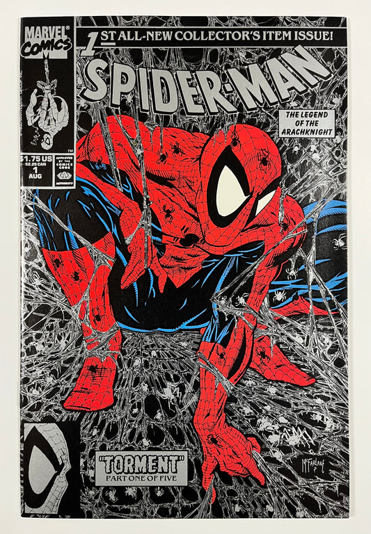 SPIDER-MAN #1 - 1990 - VF- - SILVER EDITION - TODD McFARLANE