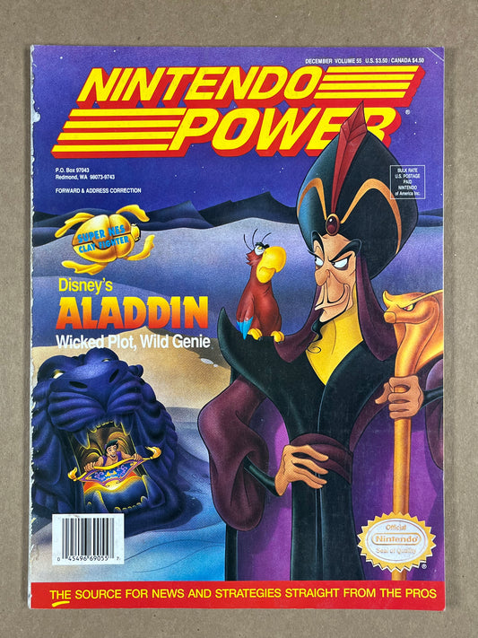 NINTENDO POWER #55 - DEC. 1993 - VG- - COMPLETE w/ INSERTS, POLL, & POSTER