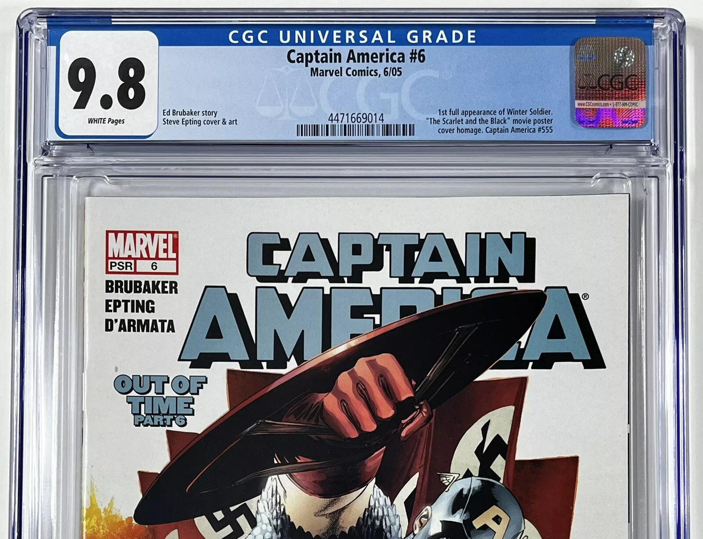 CAPTAIN AMERICA #6 CGC 9.8 - 2005 - 1ST APPEARANCE OF WINTER SOLDIER - MARVEL COMICS