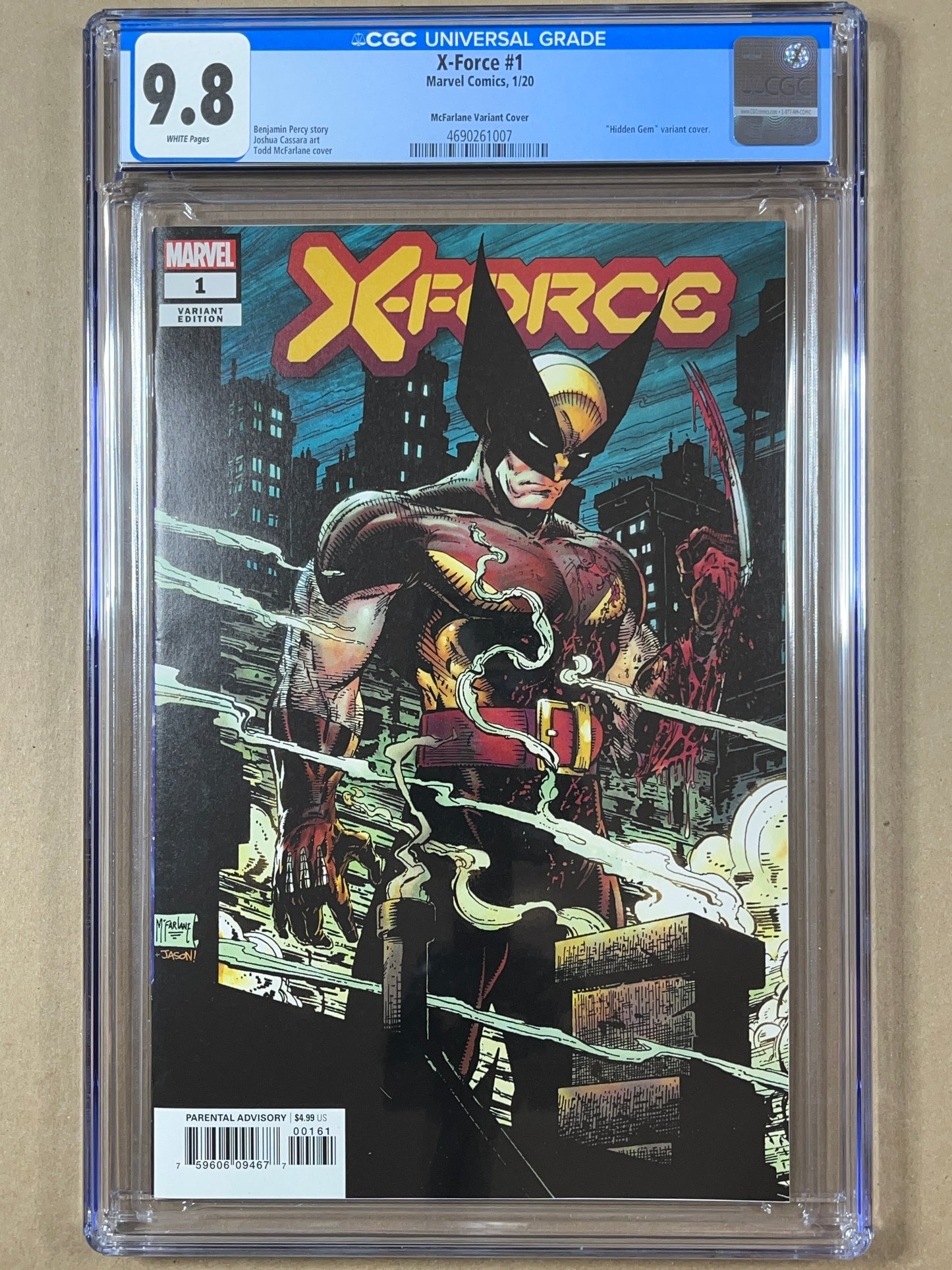 X-FORCE #1 CGC 9.8 - "HIDDEN GEM" TODD McFARLANE VARIANT - 2020 - HIGH GRADE