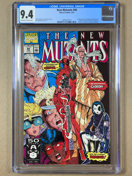 NEW MUTANTS #98 - CGC 9.4 - 1ST APPEARANCE OF DEADPOOL - 1991 - HIGH GRADE