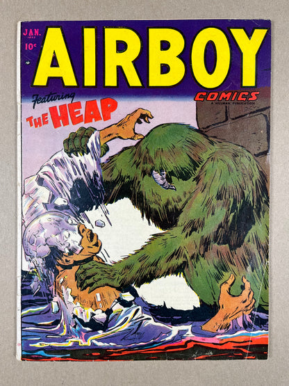 AIRBOY v9 #12 - 1953 - VG - HEAP COVER & APPEARANCE - ATOMIC AGE SC-FI - HILLMAN