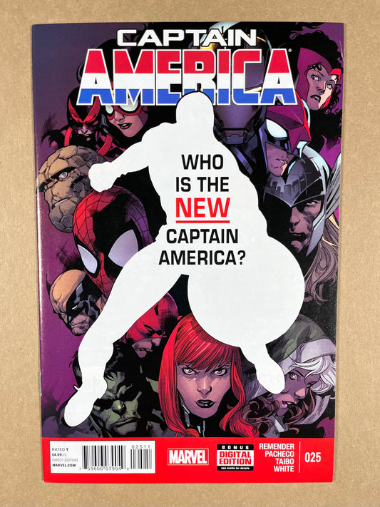 CAPTAIN AMERICA #25 - 2014 - VF+ - 1ST APPEARANCE OF SAM WILSON AS CAPTAIN AMERICA - MARVEL