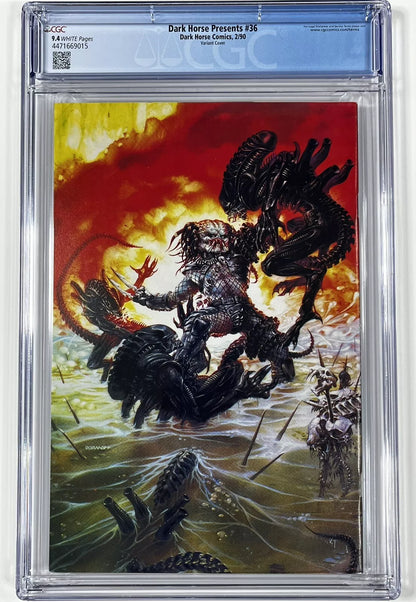 DARK HORSE PRESENTS #36 CGC 9.4 - 1990 - CHRIS WARNER VARIANT - 1ST ALIENS VS. PREDATOR