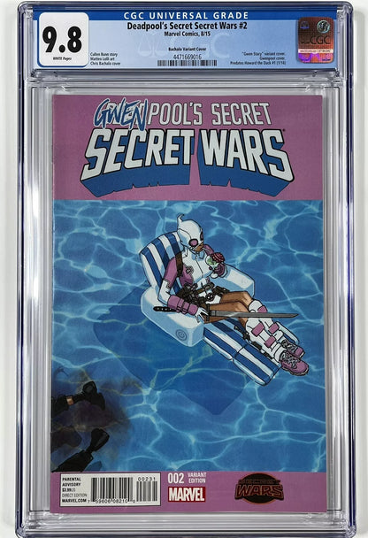 DEADPOOL'S SECRET SECRET WARS #2 CGC 9.8 - 2015 - CHRIS BACHALO VARIANT - 1ST APPEARANCE OF GWENPOOL