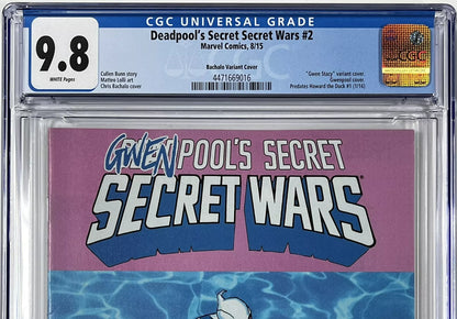 DEADPOOL'S SECRET SECRET WARS #2 CGC 9.8 - 2015 - CHRIS BACHALO VARIANT - 1ST APPEARANCE OF GWENPOOL