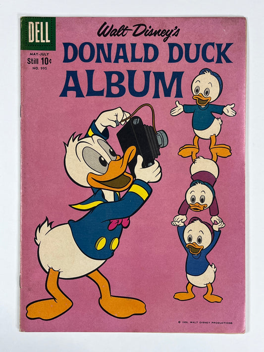 FOUR COLOR #995 - 1959 - VG/FN - WALT DISNEY'S DONALD DUCK ALBUM - SILVER AGE - DELL COMICS