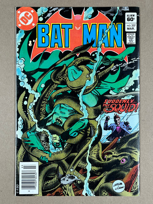 BATMAN #357 - 1983 - FN+ - NEWSSTAND EDITION - 1ST FULL APPEARANCE OF JASON TODD & KILLER CROC - DC COMICS