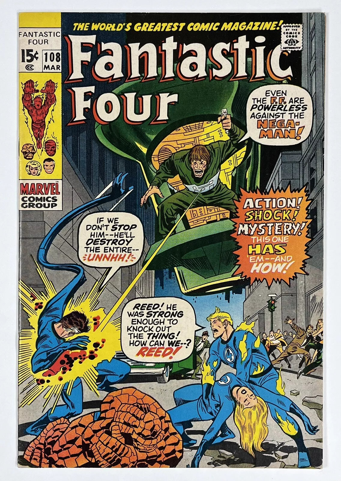 FANTASTIC FOUR #108 - 1971 - FN - NEGA-MAN APPEARANCE - BRONZE AGE - MARVEL