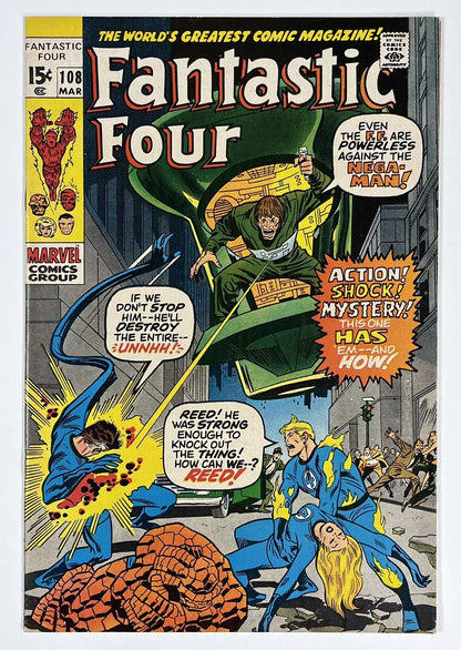 FANTASTIC FOUR #108 - 1971 - FN - NEGA-MAN APPEARANCE - BRONZE AGE - MARVEL