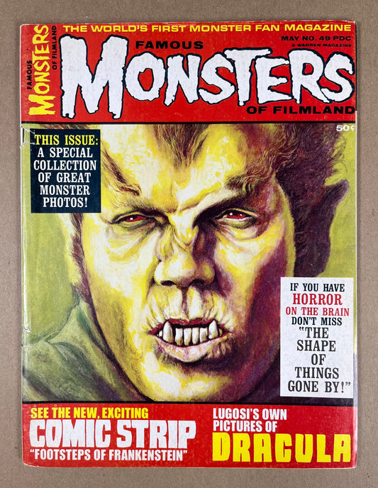 FAMOUS MONSTERS OF FILMLAND #49 - 1968 - VG/FN - RON COBB COVER - WARREN