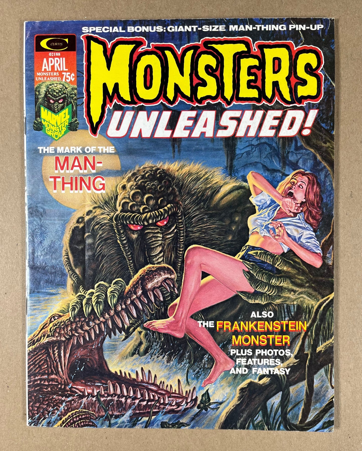 MONSTERS UNLEASHED #5 - 1974 - FN/VF - MAN-THING COVER & APPEARANCE - MARVEL