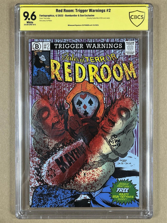 RED ROOM: TRIGGER WARNINGS #2 CBCS 9.6 - ANTLEY VARIANT - SIGNED BY ED PISKOR