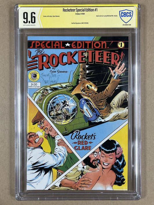 ROCKETEER SPECIAL EDITION #2 CBCS 9.6 - 1984 - VERIFIED - SIGNED BY DAVE STEVENS