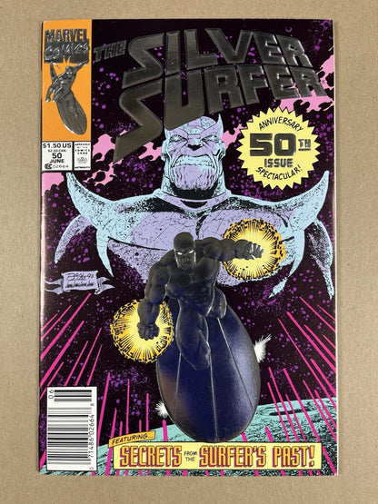 SILVER SURFER #50 - 1991 - NEWSSTAND EDITION - VF- - MARVEL COMICS