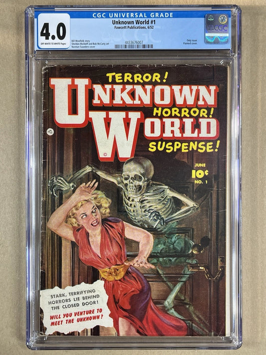 UKNOWN WORLD #1 CGC 4.0 - 1952 - ONLY ISSUE - PAINTED COVER - GOLDEN AGE HORROR