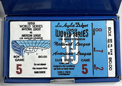50TH ANNIVIVERSARY DODGERS 1ST CHAMPIONSHIP IN LA - WORLD SERIES 1959 - CERAMIC TICKET STUB - 2009