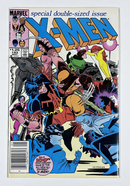 UNCANNY X-MEN #193 - 1985 - VF- - NEWSSTAND - 1ST WARPATH IN COSTUME - MARVEL
