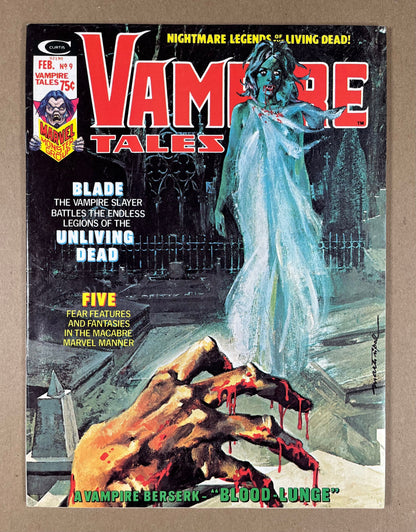 VAMPIRE TALES #9 - 1975 - FN - BLADE STORY - MARVEL